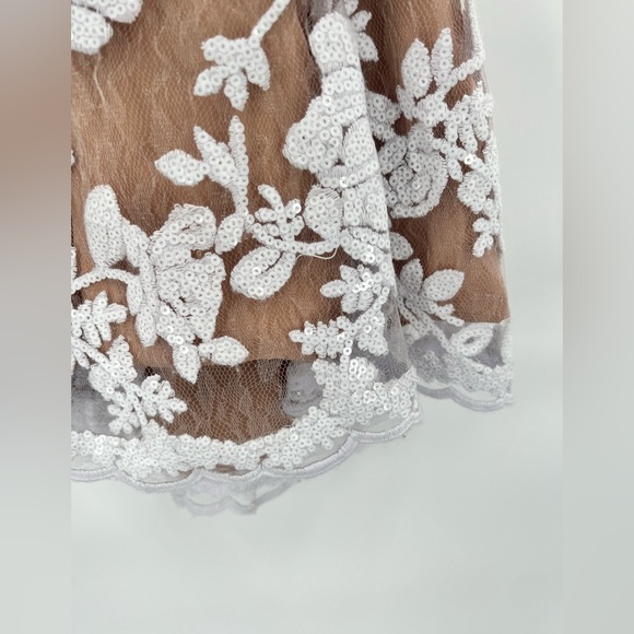 Dress the population brown sequin halter dress S - Picture 3 of 11